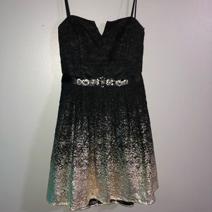 Black and Gold Formal Dress